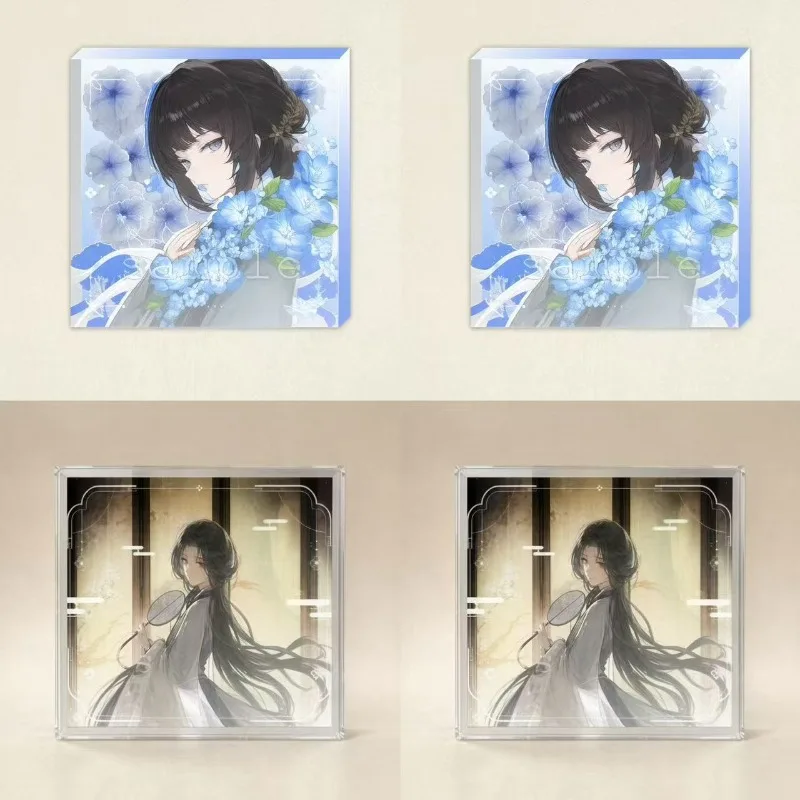 Hot Game Cartoon Character Man Sui Su Lian Yan Acrylic Small Card Brick Plaque Keychain Desktop Decorate Stand Card Gift 5cm