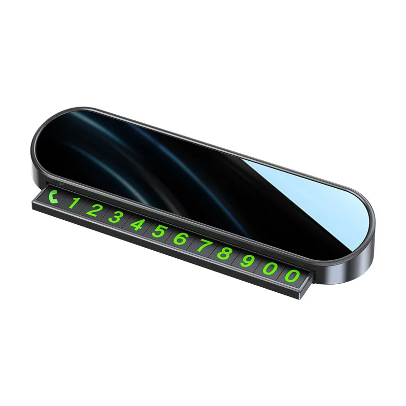 Metal Car Temporary Parking Sign with Sliding Push Hidden Number Display Luminous Creative Mobile Phone Number Parking Sign
