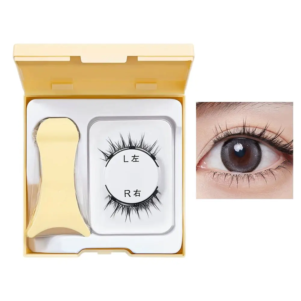 New Reusable Magnetic Eyelashes Tweezers Set Faux Mink Lashes Handmade 3D Natural False Eyelashes and Magnetic Tweezers