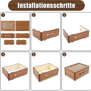 Saving Box 10000€ Piggy Banks To Save10000 Euros Money Vault Children's Purse Deposit with Counter Eur Wooden Box CXG01 3 best sales unfinished wood boxes - №2