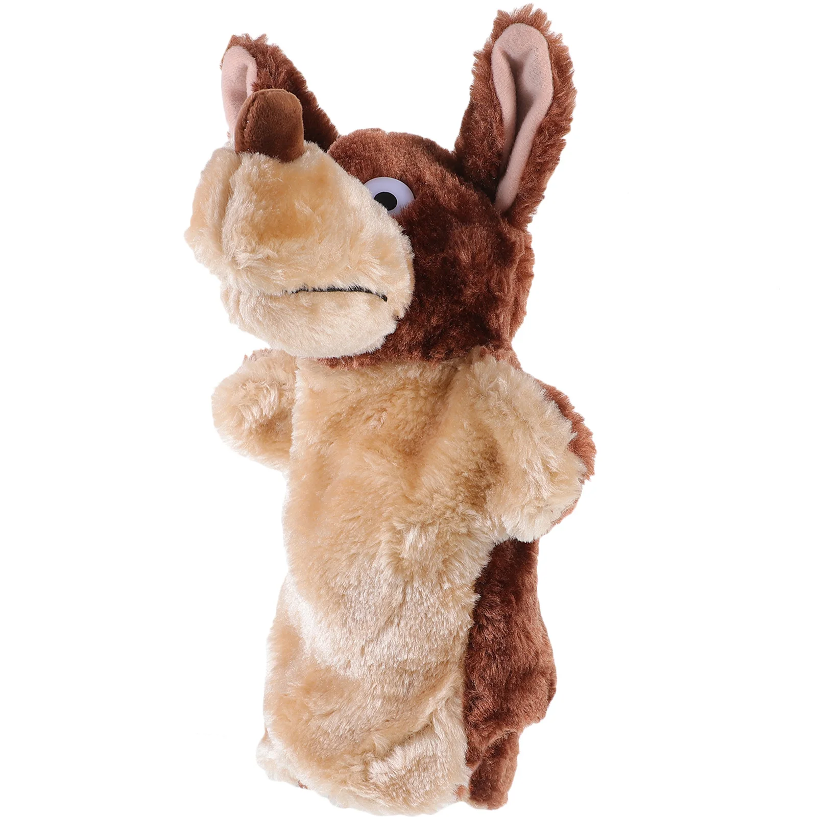 Marionnette à main en forme d'animal mignon, loup, pour raconter des histoires, jeu interactif, marionnette en peluche en coton, marionnettes d'animaux de dessin animé pour enfants