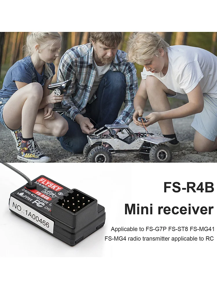 Ricevitore radio definito dal software Ricevitore digitale multifunzionale Flysky FS-R4B Antenna singola per FS-G7P FS-ST8 FS-MG41 FS-MG4