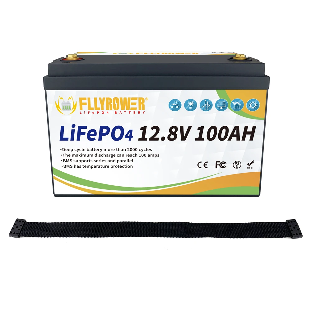 US/EU/Canada Stock LiFePO4 12v 24v 36v 48V100Ah Iron Phosphate Energy Battery Pack With BMS Supports Series And Parallel