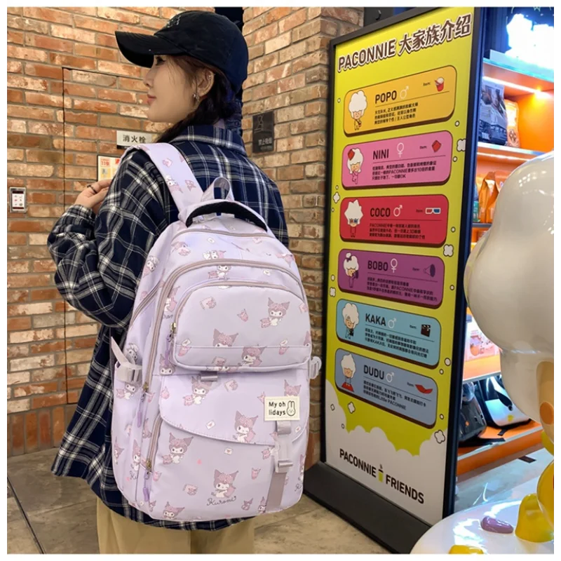 Sanrio New Clow M Backpack Simple Cute Fashion Backpack Student Large Capacity Decompression Schoolbag