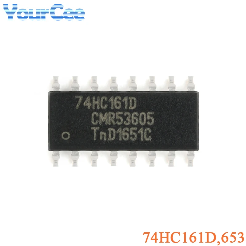 5Pcs 74HC161D 653 74HC161 SOIC-16 Preset Synchronous 4-bit Binary Counter Asynchronous Reset