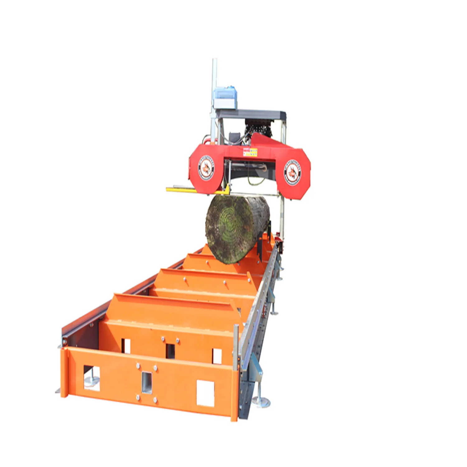 Horizontal Diesel Log Portable Bandsaw Mill ,36 Inch Band Sawmill For Hardwood, Wood Cutting Saw Hines 15Kw / 27Hp