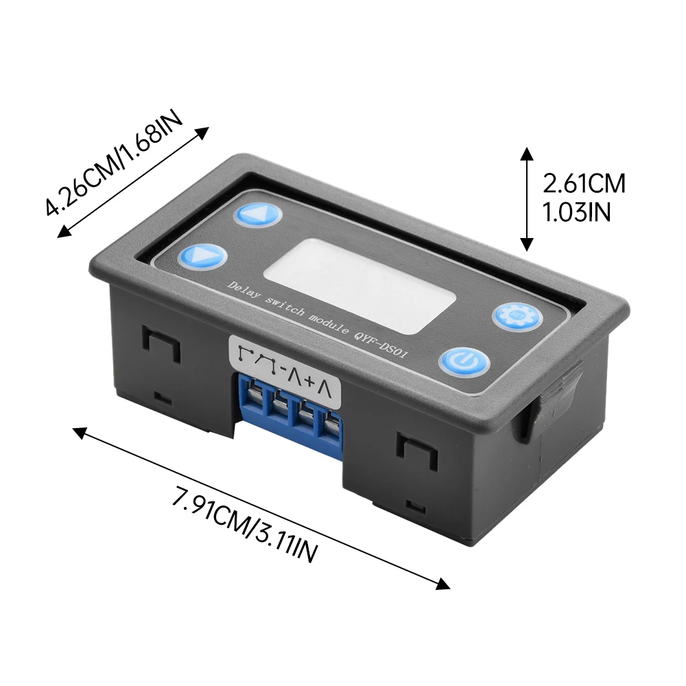 QYF-DS01 DC6-30V 릴레이 스위치 스마트 홈 단일 채널 지연 사이클 타이밍 릴레이 자동화 모듈 LED 디지털 디스플레이