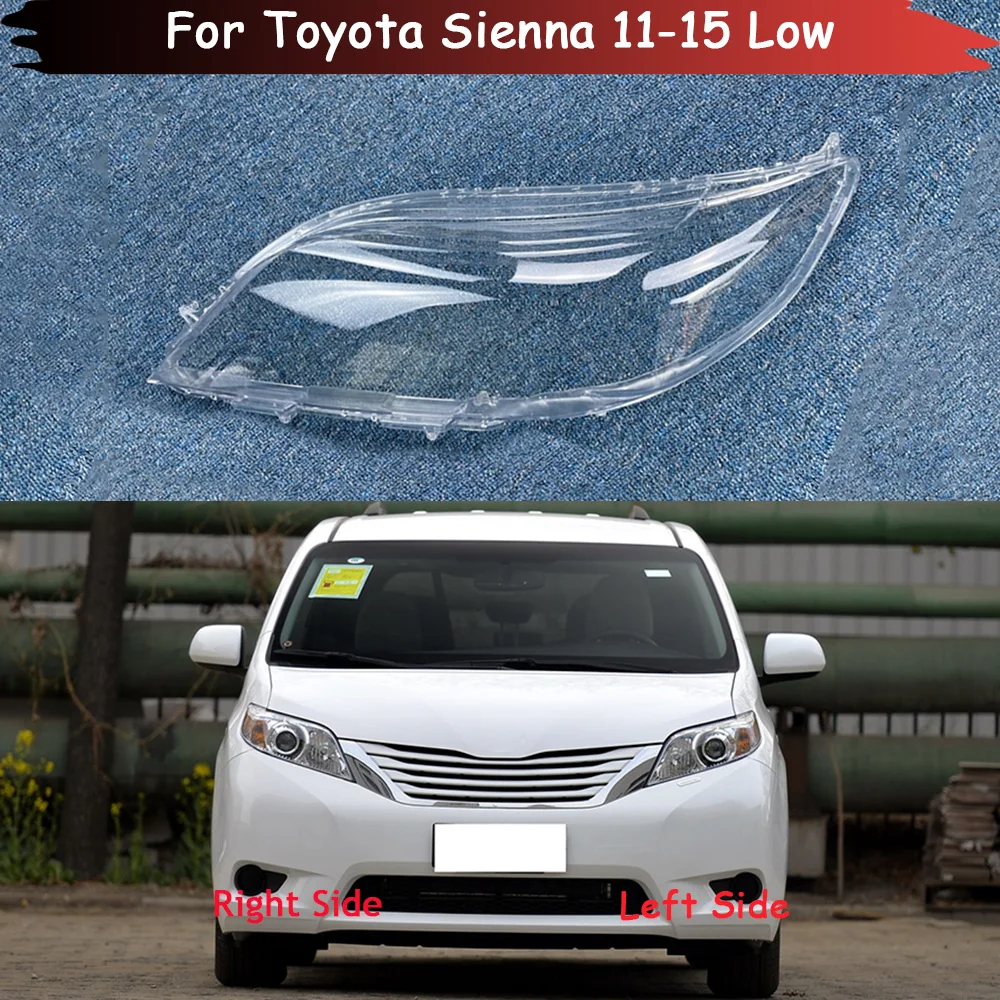 

For Toyota Sienna 2011-2015 Headlamp Cover Transparent Lamp Shade Shell Lens Plexiglass Replace Original Lampshade