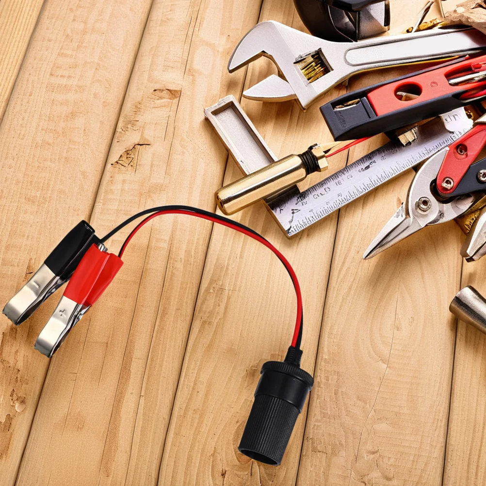 

2Pcs Car Clips Extension Cable Large Alligator Clips Car Power Converter Vehicle Jumper Cable Clamp Heavy Duty