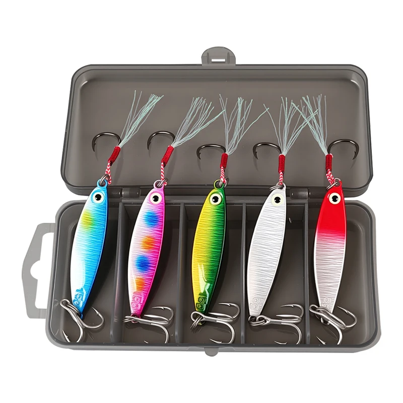 TAIYU 5-Pack 15g Lure Iron Plate Floating Iron Plate Bass Killer Fishing Full Water Layer Bait Iron Plate Set