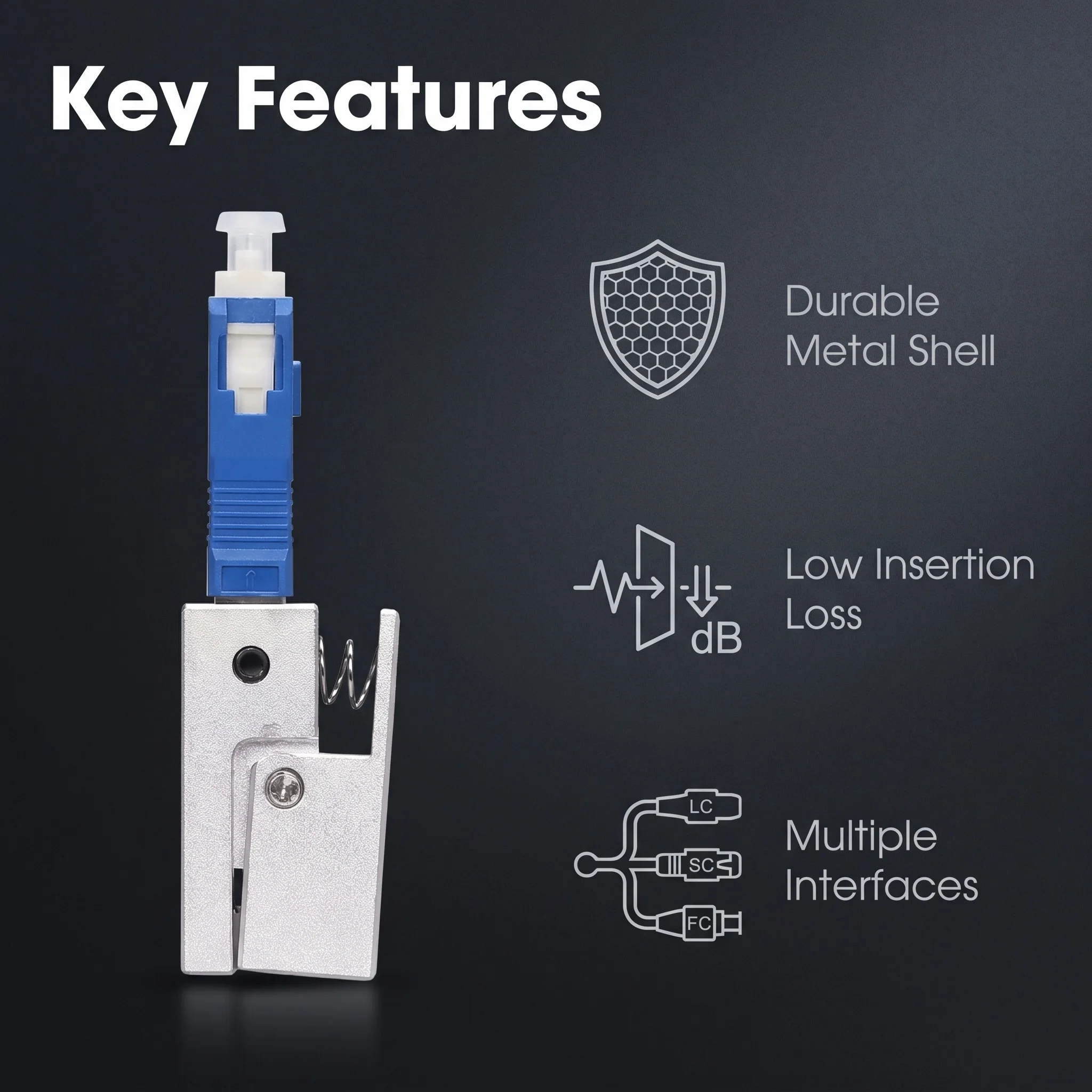 SUMMITEK FC SC ST LC Square Bare Adapter Optic Fiber Connector Flange Temporary Succeeded OTDR Test Coupler
