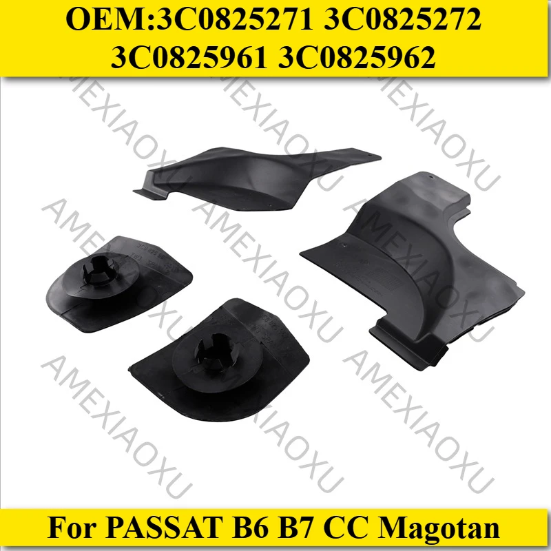 

Комплект из 4 шт. OEM: 3C0825271 3C0825272 3C0825961 3C0825962 Защитная накладка/заглушка для днища автомобиля PASSAT B6 B7 CC Magotan