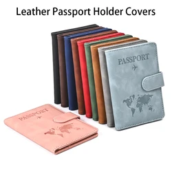 Custodia impermeabile per porta passaporto custodia da viaggio in pelle PU portafoglio per carte di credito libro per passaporto per donna/uomo copertina per passaporto