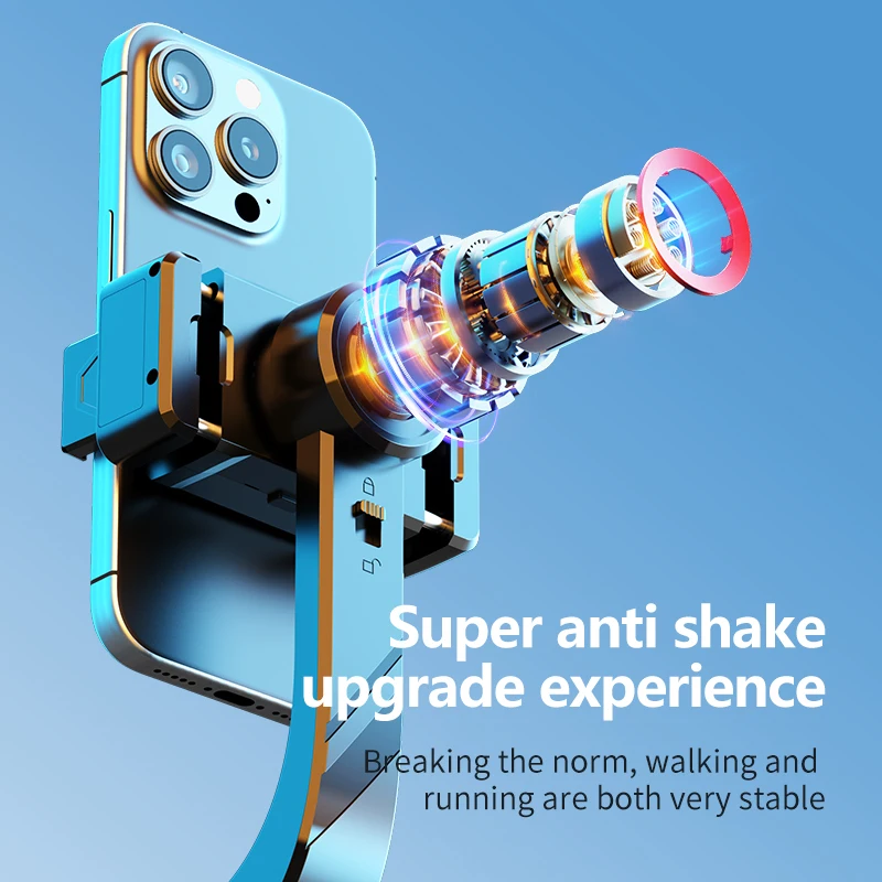 FANGTUOSI Nuovo stabilizzatore video mobile Treppiede per selfie stick Bluetooth Stabilizzatore cardanico per cellulare wireless per smartphone Live