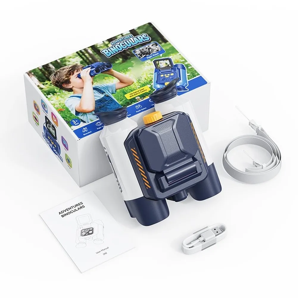 Compact Binoculars Camera For Zoom 2.4 Inch IPS Screen 48MP Still Images 1080P Video 25m For Travel Enthusiasts Children Gifts