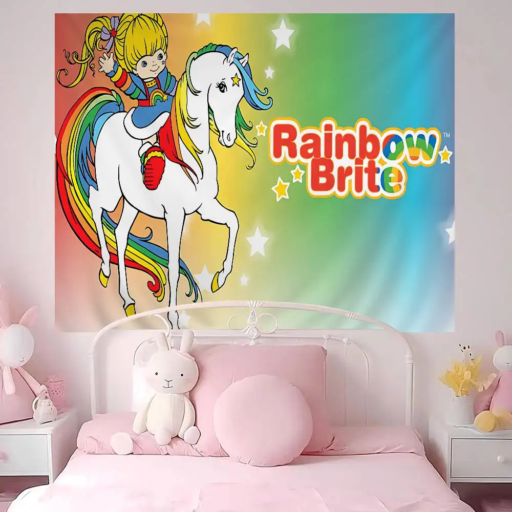Rainbow Brite Anime Chart Tapestry Art Science Fiction Room Home Decor Cheap Hippie Wall Hanging