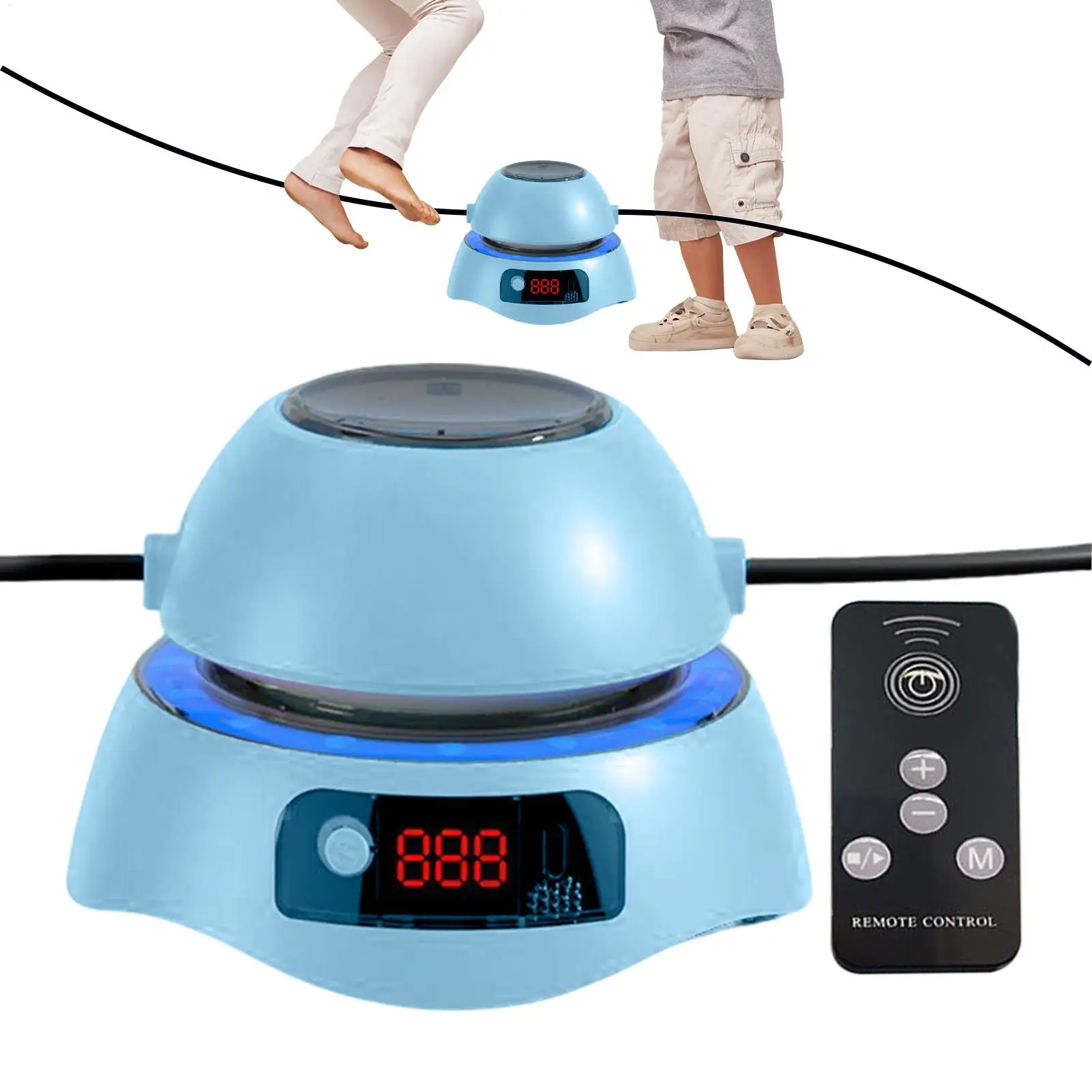 Smart Jump Rope Machine 1-10 Speed Levels Wireless Music Jumping Equipment Electric Jump Rope Machine with Remote Control for