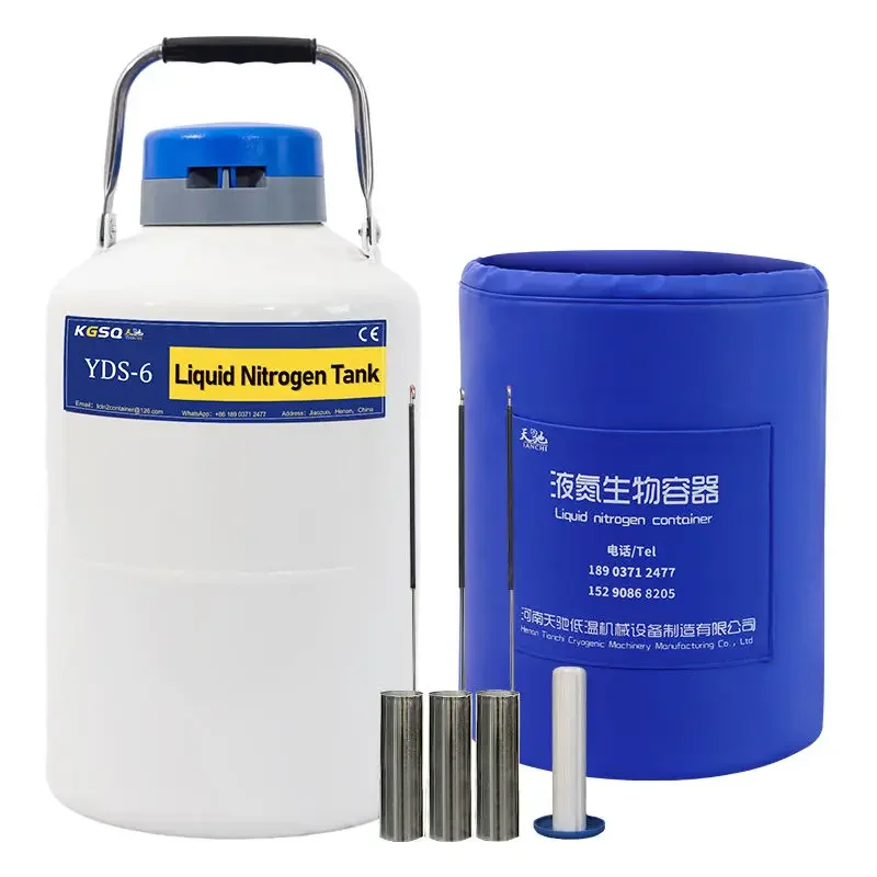 

OEM Steel Dewar Flasks Semen Preservation Yds-6 Liquid Nitrogen Container For Artificial Insemination