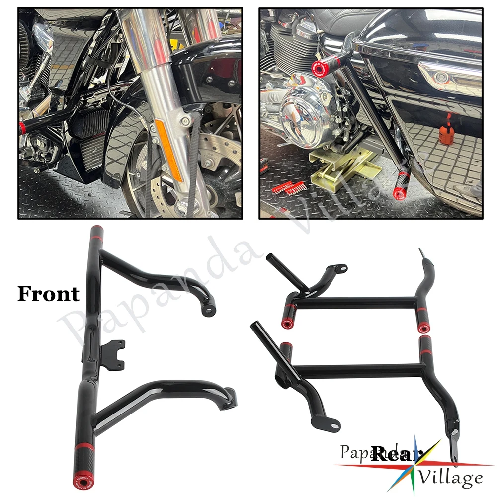 

Передняя защита двигателя мотоцикла, защита от падения для Harley Touring Electra Street Road Glide Road King 14-24