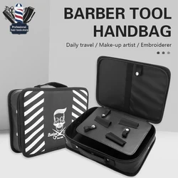 Maleta de almacenamiento de maquillaje para Barbero, bolsa de tijeras Haridressing Haricut, organizador de cortaúñas de almacenamiento multifunción