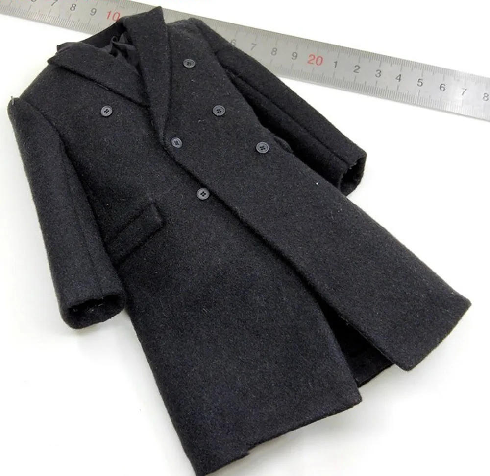 

POPTOYS 1/6th X34 Black Male Mr. Rich Big Fashion Coat Dressing Model For 12inch Handsome Man Doll Soldier Accessories