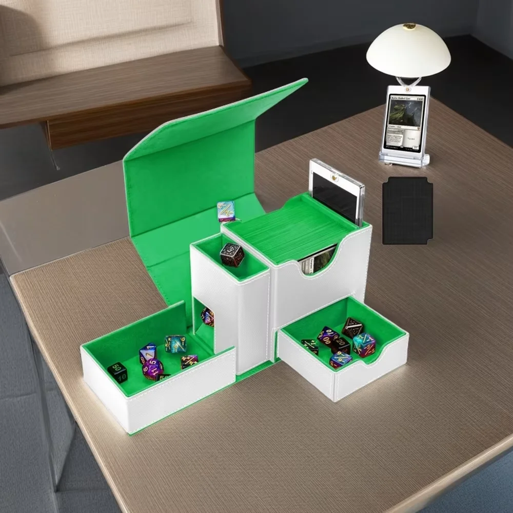 

Double-Sleeve Card Storage Box Window Display for DND Board Games Throwing Sector Design Extra 50 Cards Film Cassette