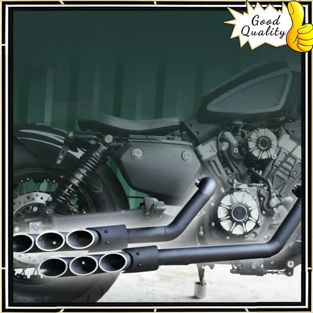For BENDA KEEWAY V-CRUISE 125 V 302 C Harley exhaust 2 out 2 6 hole exhaust straight tail section lossless direct installation