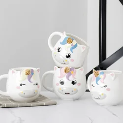 New Unicorn Ceramic mug Small Fresh Candy Milk Cup Office Creative Cup Gift Cup