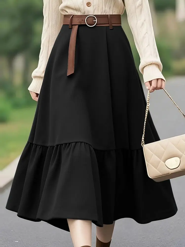 ZANZEA Casual Gonne stile coreano 2025 Moda donna Elastico in vita Overskirts Abbigliamento donna Solido increspato Pantaloni a pieghe