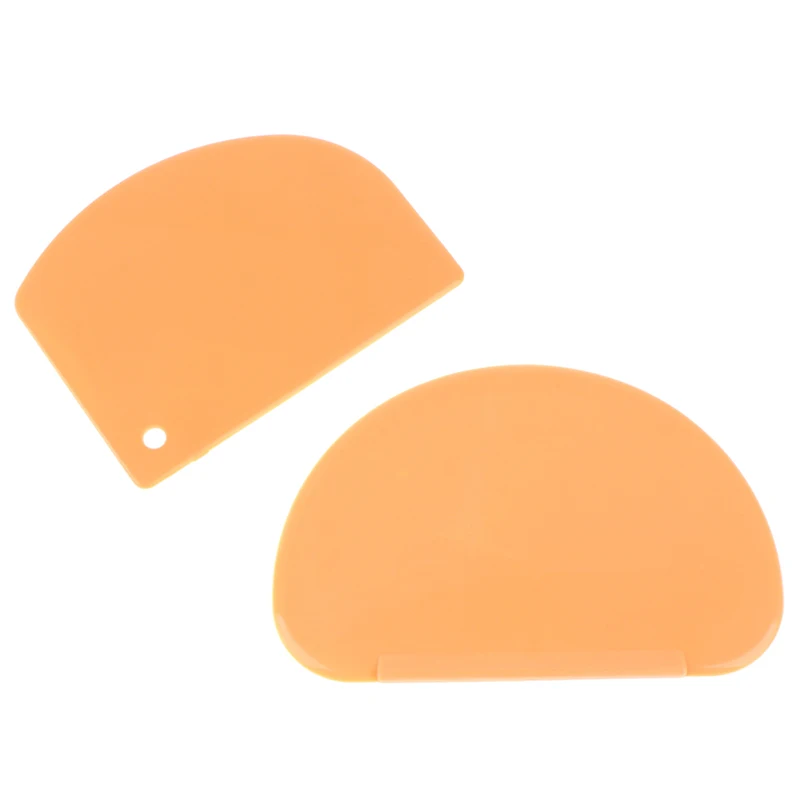 

Orange Soft Flexible Plastic Dough Cream Scraper Cake Spatula Pastry Butter Cutter Baking Cake Pastry Tools for Bread Making