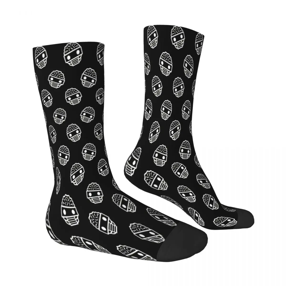 Boogie White Robot Socks Male Mens Women Autumn Stockings Hip Hop