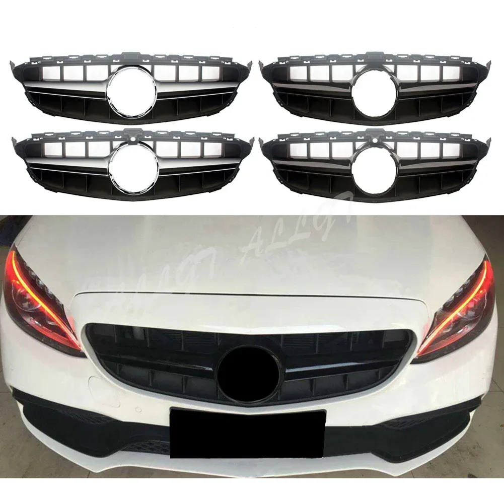 Car Front Racing facelift Bumper Hood Grilles For Mercedes-Benz W205 C- Class 2015 2016 2017 2018