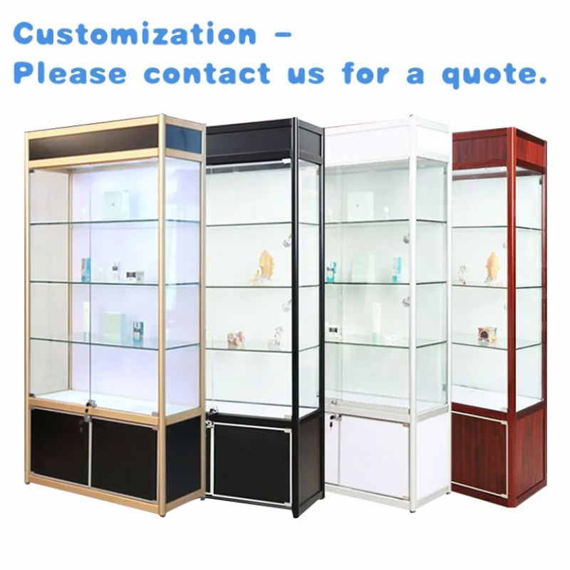 

custom.Customized Luggage Bags Shoes Display Shelf Rack Double-sided Artworks Watches Jewelry Boutique Aluminum Alloy Glass Cabi