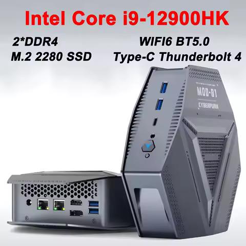 GH9 Intel Core i9-12900HK MINI PC 2*DDR4 1*M.2 2280 SSD Windows 11 PRO WIFI6 BT5.0 2.5G LanType-C Desktop MINI PC Gamer Computer