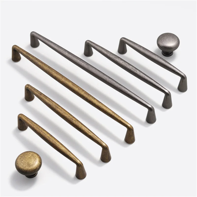 

KK&FING 1 PCS European Vintage Zinc Alloy Furniture Door Handles Drawer Knobs Cupboard Wardrobes Door Pulls Furniture Hardware