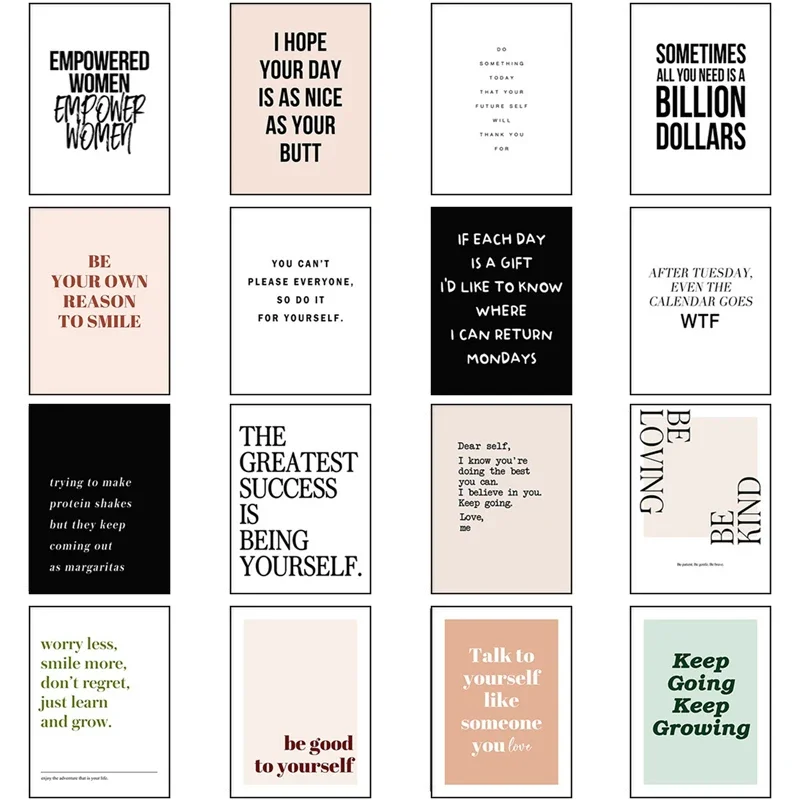 نمط الشمال تحفيزي أقوال نصية حروف طباعة ملصق فني قماش ، ديكور غرفة المعيشة ، صورة ديكور حائط للمنزل