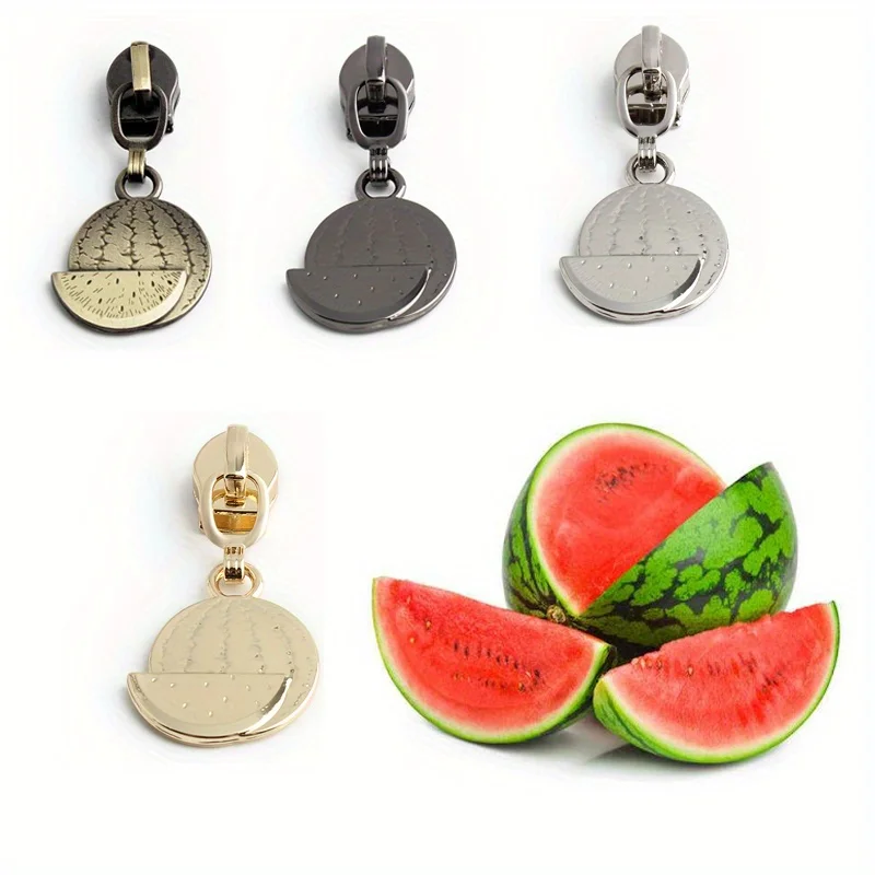 5PCS Fashionable and Cute Watermelon Cherry Crossbody Bag Zipper Puller Summer New Fruit Wallet Shoulder Bag Quilt Pull Tab