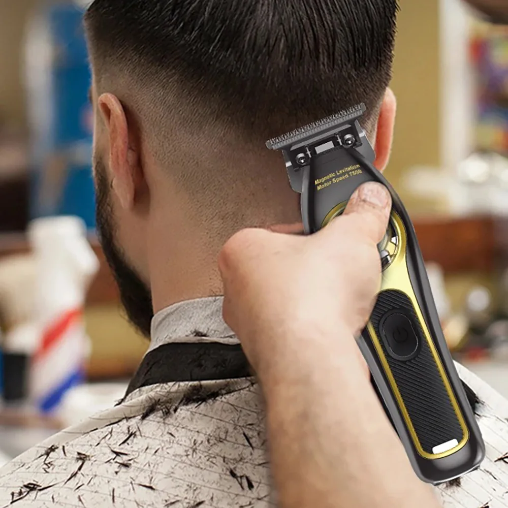 Kemei 2268 ماكينة حلاقة كهربائية لاسلكية لقص الشعر بدون فجوة، ماكينة قص الشعر قابلة لإعادة الشحن، ماكينة قص الشعر