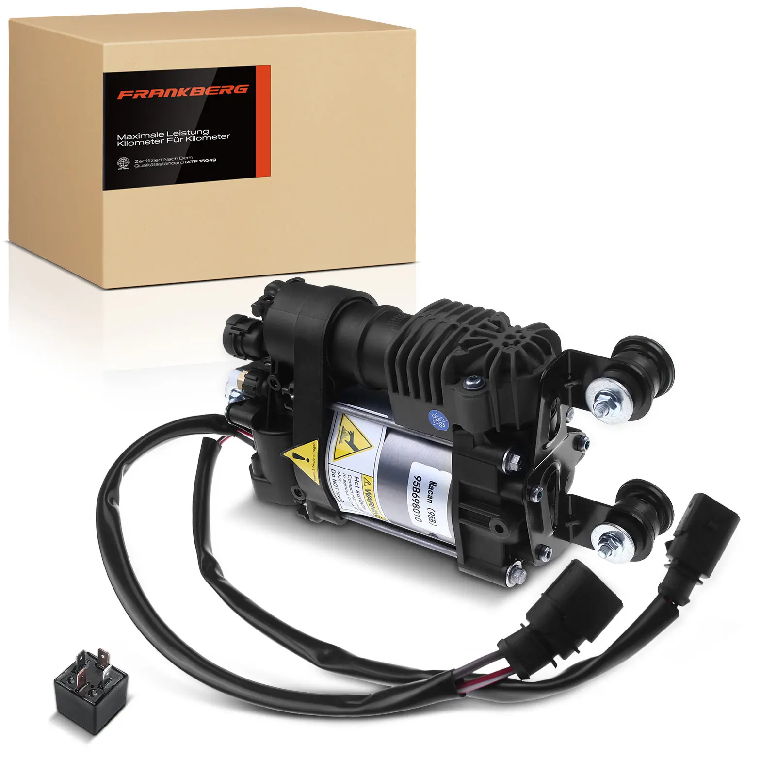Frankberg 1x Luchtveringcompressor voor Porsche Macan 95B 2.0L 2.9L Bj vanaf 2014 58030 462380027 440030 95B698010 95B698010C
