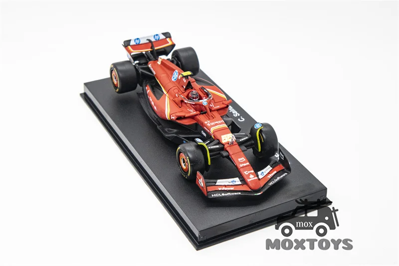 Bburago 1:43 SF-24 With Helmet #55 Carlos Sainz- Dull Red 24 24 Std Diecast Model Car