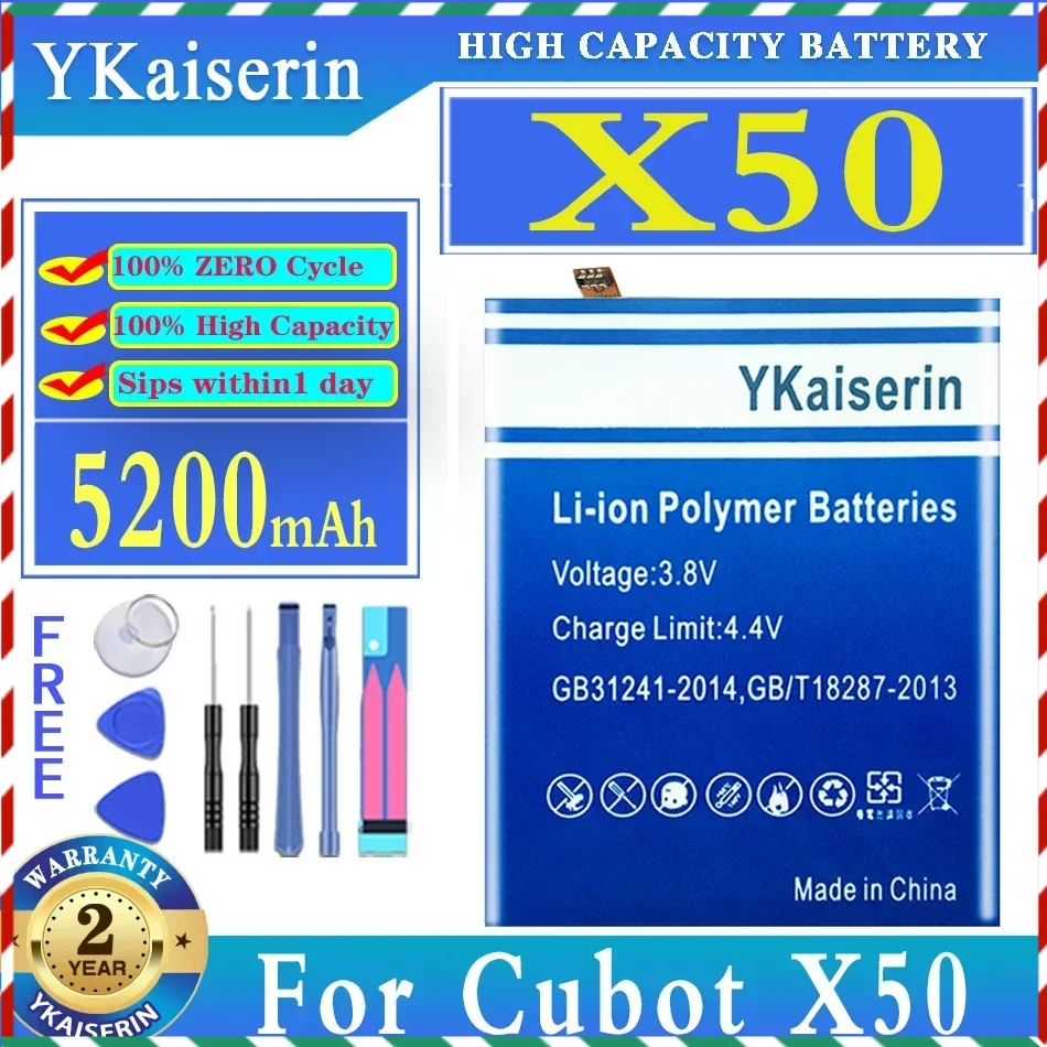 بطارية YKaiserin-Cubot X50 بديلة للهاتف المحمول ، من من من من من من من نوع mAh