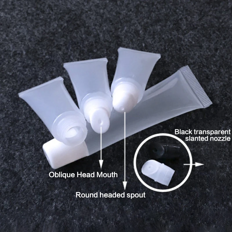 1Pcs 20ml Empty Squeeze Soft Containers PE Transparent Lip Gloss Tubes Bottle Sample Bottle Refillable Lip Gloss DIY Container