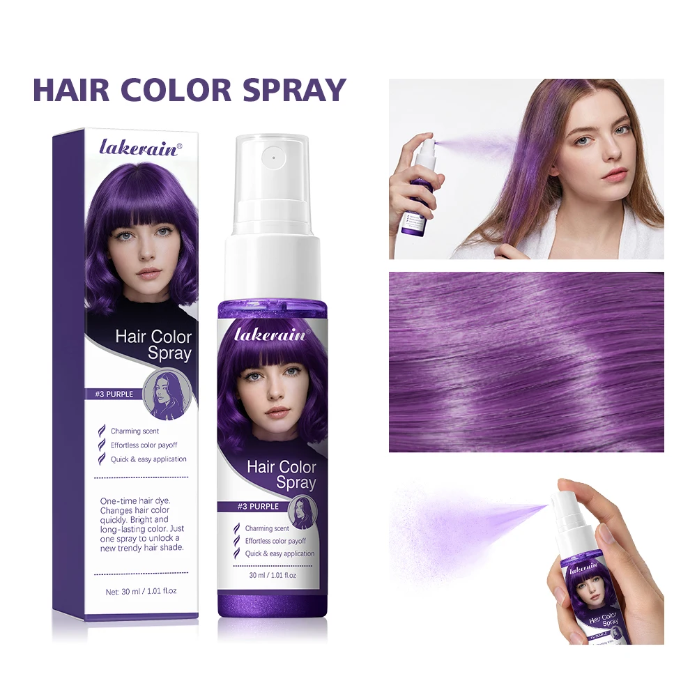 Spray de Coloración Temporal para el Cabello, Tinte Desechable en Spray, Coloración Líquida Lavable de un Solo Uso, 8 Colores, Spray para Peinado Temporal para Fiestas