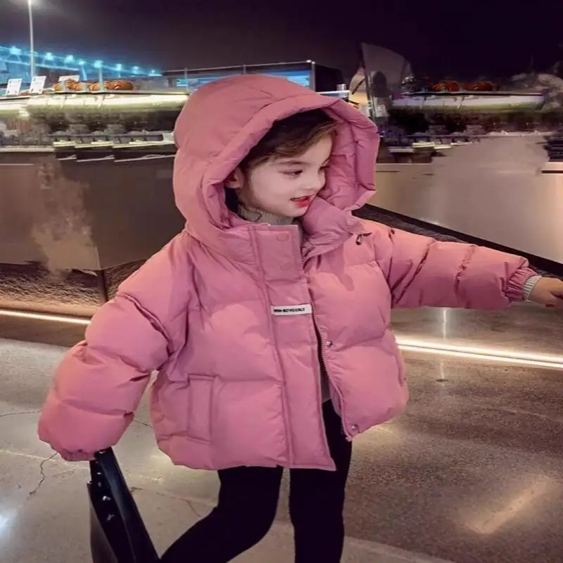 

Kawaii Casual Coat Tops Fashion Childrens Clothing Winter Kids Down Cotton Jacket Boys Girls Thick Warm Hooded Padded Coat