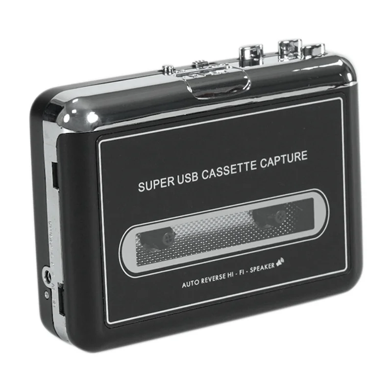 ABJG-Portable Stereo USB Cassette Player Cassette Tape to MP3 Converter Recorder with Loudspeaker