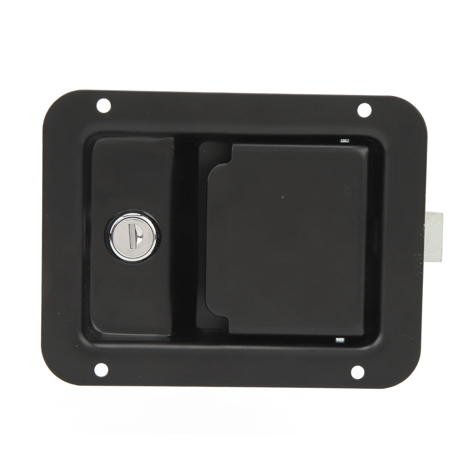 

Tool Box Handle Latch with 2 Keys Flush Mount Steel Construction Heavy Duty for RVs Trucks Trailers Campers Trailer Door Latch