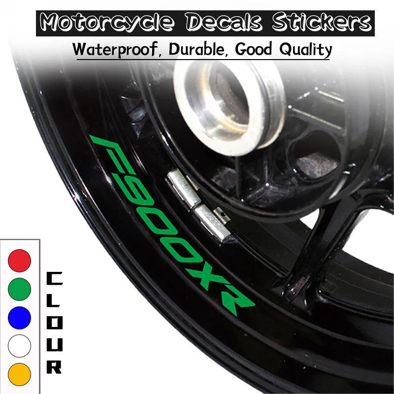 8 x Reflective Motorcycle Wheel Stickers Motocross Tire Decals Hub Rim Stripe Tape Waterproof For BMW F900R F900XR f900r f900xr