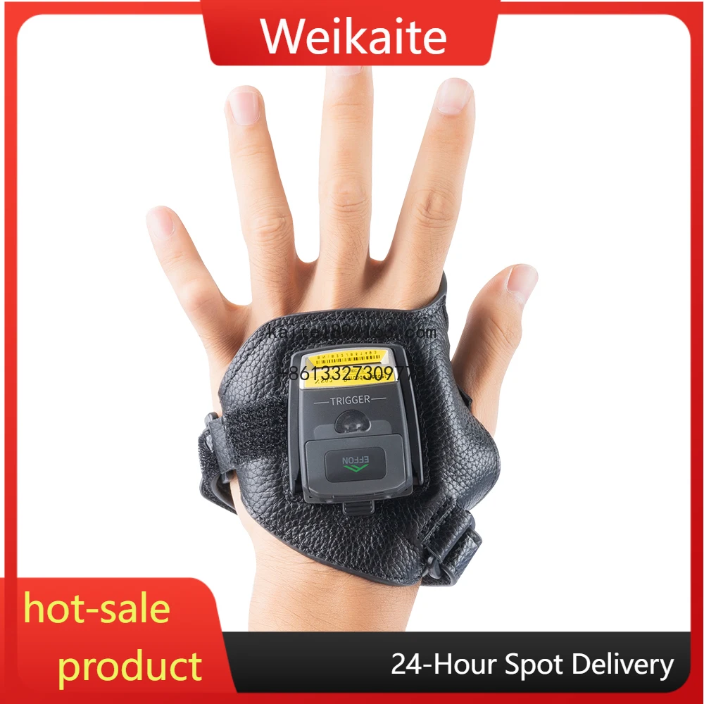 

Logistics Warehousing Portable Qr Reader Scanner with Trigger Glove Barcode Scanner Hands Free Portable Barcode Reader