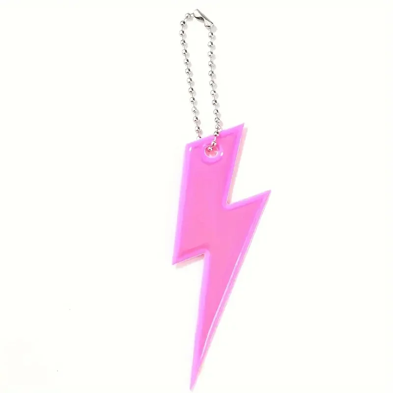 Reflective Keychains, Colorful Lightning Design