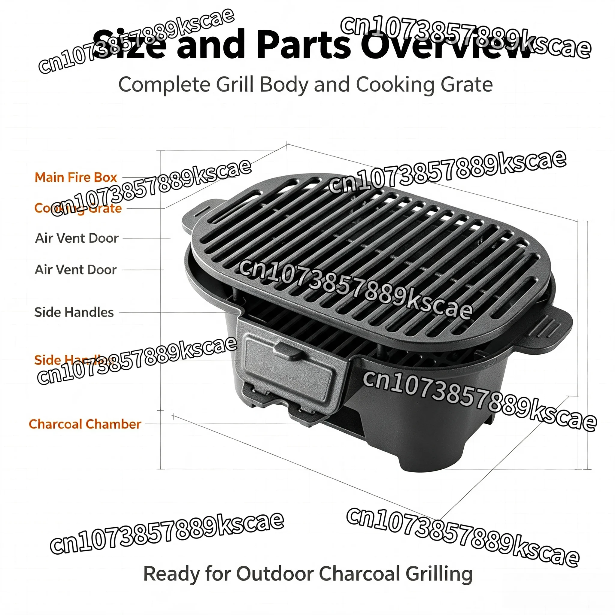 Cooking tea and roasting around the stove, convenient for home users, outdoor barbecue oven, charcoal grill